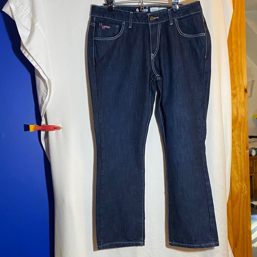 Lapco Fr Women's Boot Cut Jeans - Deep Indigo, Size 12